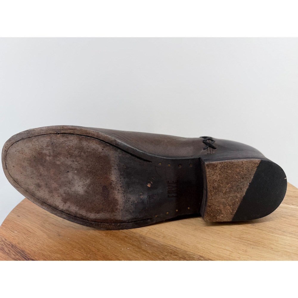 Frye Women Dark Brown Distressed Leather Chelsea Boots 3475454 SLT Size 7.5 B - Picture 8 of 12